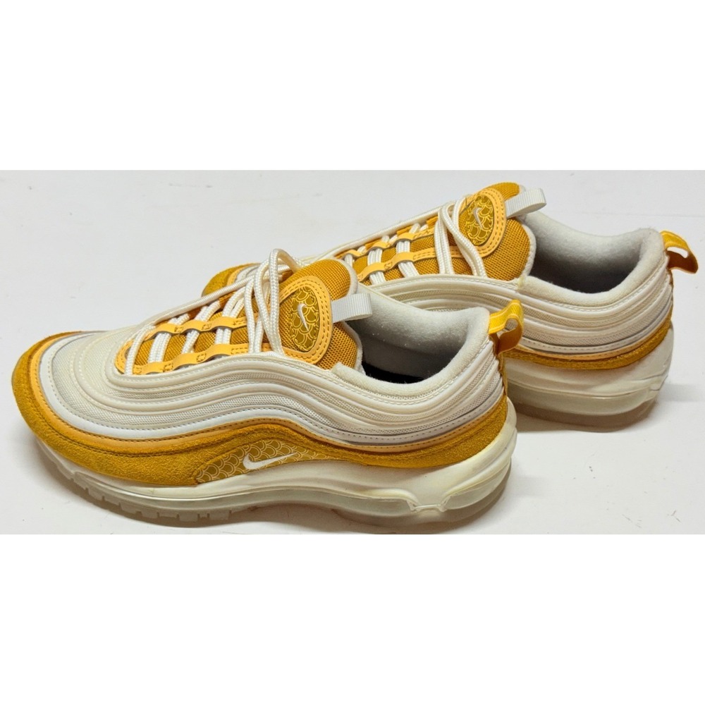 Nike‎ Air Max 97 Koi Citron Tint White Yellow Sneakers Men's 6 Womens 7.5